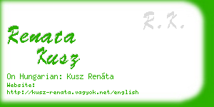 renata kusz business card
